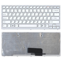 Клавиатура для ноутбука Sony Vaio VPC-CW VPCCW белая c рамкой