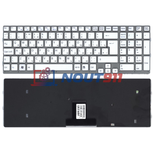 Клавиатура для ноутбука Sony Vaio VPC-EB белая без рамки