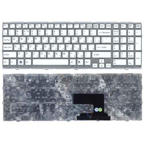 Клавиатура для ноутбука Sony Vaio VPC-EE VPCEE белая без рамки