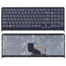 Клавиатура для ноутбука Sony Vaio VPC-F219fc черная с подсветкой