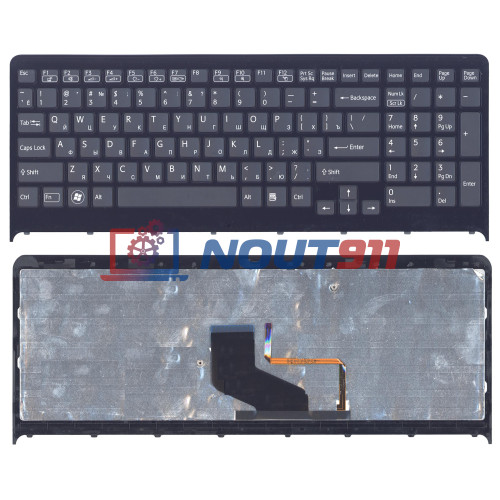 Клавиатура для ноутбука Sony Vaio VPC-F219fc черная с подсветкой