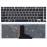 Клавиатура для ноутбука Toshiba M40T черная с серой рамкой и подсветкой