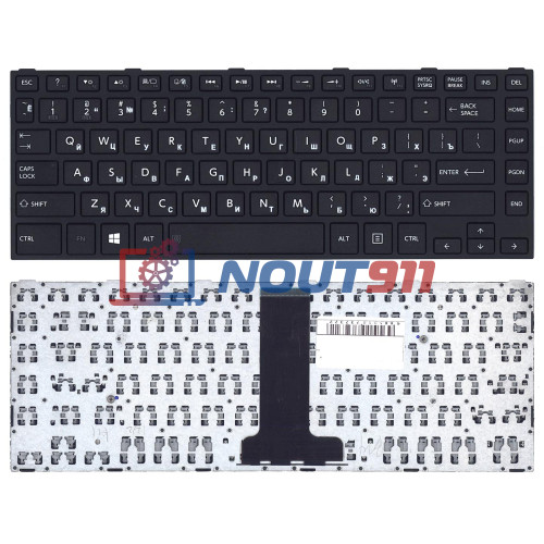 Клавиатура для ноутбука Toshiba Satellite C40-B черная с рамкой