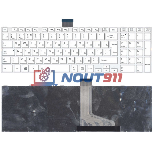 Клавиатура для ноутбука Toshiba Satellite C55 C55-A C55dt белая (с рамкой)