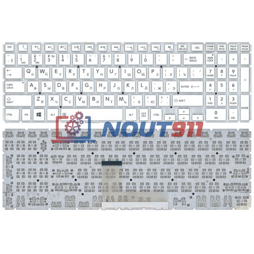 Клавиатура для ноутбука Toshiba Satellite L50-B L50D-B белая без рамки