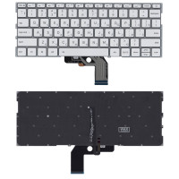 Клавиатура для ноутбука Xiaomi Mi Air 13.3 серебристая с подсветкой