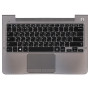 Клавиатура для ноутбука Samsung NP-535U3C 535U3C черная топ-панель серебристая