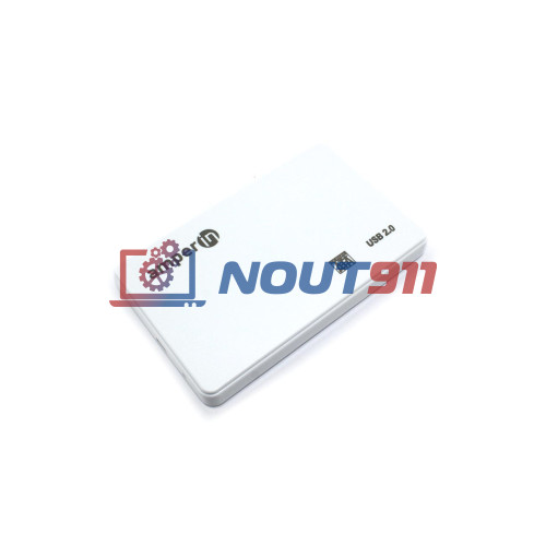 Корпус для жесткого диска Amperin AM25U2PW 2,5", USB 2.0, пластиковый, белый 5 шт