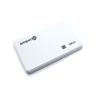 Корпус для жесткого диска Amperin AM25U3PW 2,5", USB 3.0, пластиновый, белый