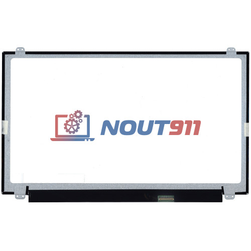 Матрица (экран) для ноутбука 15,6" CMO-Innolux, N156BGE-E41, LED, 30pin eDP, HD (1366x768), SLIM, глянцевая, уши вверх-вниз, разъем справа