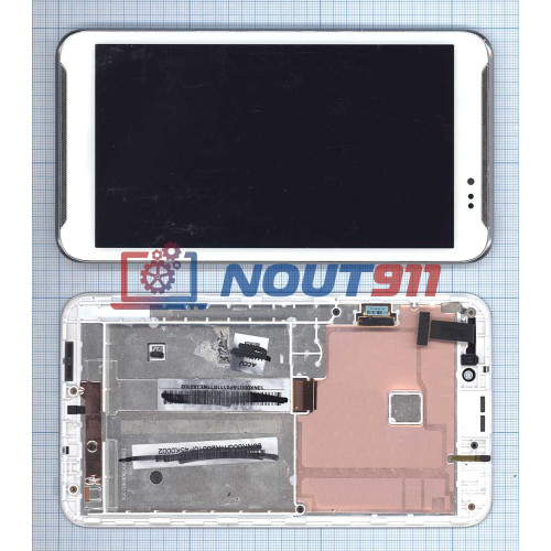 Модуль (матрица + тачскрин) для Asus Fonepad Note 6 ME560CG белый с рамкой