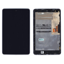 Модуль (матрица + тачскрин) для Asus Google Nexus 7 (ME370TG) черный с серебристой рамкой