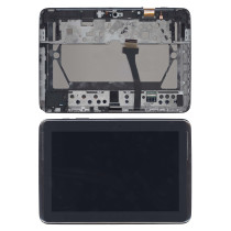 Модуль (матрица + тачскрин) для Samsung Galaxy Note 10.1" N8000 черный с рамкой