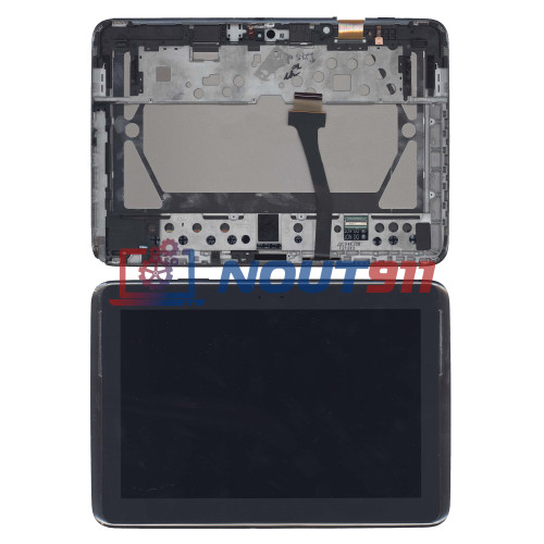 Модуль (матрица + тачскрин) для Samsung Galaxy Note 10.1" N8000 черный с рамкой