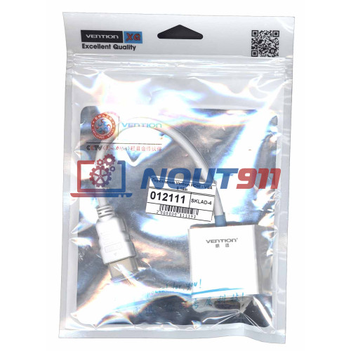 Переходник Vention HDMI - VGA 0.16m белый