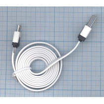 Плоский кабель Color USB-microUSB 1.0m USB-2.0 White (Белый)