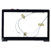 Сенсорное стекло (тачскрин) для Asus VivoBook S550CB 5345S FPC-1 черное с рамкой