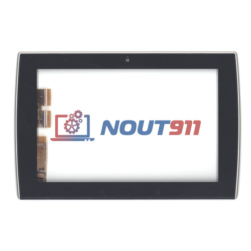 Сенсорное стекло (тачскрин) для Asus Eee Pad Slider SL101 черное с рамкой