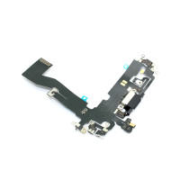 Шлейф с разъемом зарядки и микрофоном для Apple iPhone 12, iPhone 12 Pro, черный