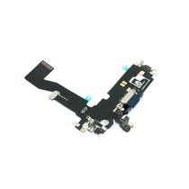 Шлейф с разъемом зарядки и микрофоном для Apple iPhone 12, iPhone 12 Pro, голубой