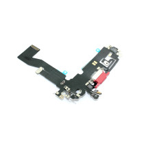 Шлейф с разъемом зарядки и микрофоном для Apple iPhone 12, iPhone 12 Pro, красный