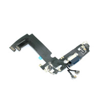 Шлейф с разъемом зарядки и микрофоном для Apple iPhone iPhone 12 Mini, голубой