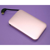 Универсальный внешний аккумулятор Powerbank QUAN с адаптером MicroUSB-Apple Lightning 8000mAh 5V 2A