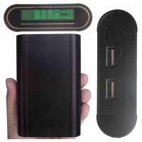 Универсальный внешний аккумулятор TOMO V8-4 (Soshine E3) LCD экран, 4x18650, 5V/1A, 2A 2xUSB черный