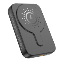 Внешний аккумулятор Powerbank HOCO J117A с быстрой беспроводной зарядкой (магнитный), черный