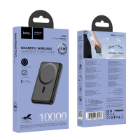 Внешний аккумулятор Powerbank HOCO J141 Grace с быстрой беспроводной зарядкой (магнитный), черный