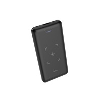 Внешний аккумулятор Powerbank HOCO J50 Surf, с беспроводной зарядкой, 2A, 10000 mAh, черный