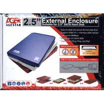 Внешний бокс для жесткого диска HDD AgeSTAR 3UB201 черный USB3.0