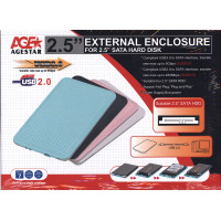 Внешний бокс для жесткого диска HDD AgeSTAR SUB207 белый USB3.0