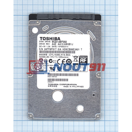 Жесткий диск 2.5" для TOSHIBA , 500GB , SATA II