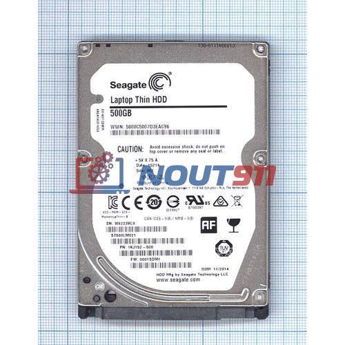 Жесткий диск HDD 2,5" 500GB Seagate ST500LM021
