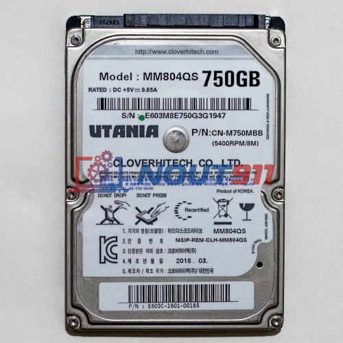Жесткий диск HDD 2,5" 750GB UTANIA MM804QS